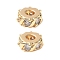 Brass Micro Pave Cubic Zirconia Beads, Cadmium Free & Nickel Free & Lead Free, Flat Round, Real 18K Gold Plated, 7x3mm, Hole: 2.5mm