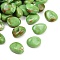 Opaque Acrylic Imitation Gemstone Beads, Teardrop, Two Tone, Lime Green, 18.5x13x8mm, Hole: 1.5mm, about 366pcs/500g