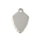 Non-Tarnish 201 Stainless Steel Charms, Leaf Charm, Stainless Steel Color, 14x10x1mm, Hole: 1.2mm