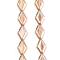 Electroplate Glass Beads Strands, Rhombus, Sandy Brown, 15x10x5mm, Hole: 1mm, about 43pcs/strand, 25.39''(64.5cm)
