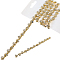 S-shaped Glass Rhinestone and Iron Cup Chains, Golden, 9x4.6mm, about 1yard(90~94cm)/pc