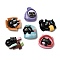 Opaque Resin Cabochons, Cat Shape, Mixed Color, 20~25x22~28x8.5~10mm