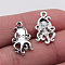 Tibetan Style Alloy Pendants, Octopus Charms, Antique Silver, 10x18mm