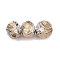 Electroplate Glass Beads, Rondelle with Vortex Pattern, Faceted, Dark Goldenrod, 7~8x5.5~6mm, Hole: 1~1.2mm