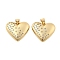 Brass Micro Pave Cubic Zirconia Pendants, Cadmium Free & Lead Free, Heart Charms, Real 16K Gold Plated, 20x22x3.5mm, Hole: 5x3.5mm