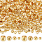 400Pcs 4 Styles Brass Crimp Beads, Rondelle, Real 14K Gold Plated, 1.5~3x1~2.3mm, Hole: 0.9~1.8mm, 100pcs/style