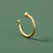 304 Stainless Steel Flat Round Cuff Hoop Nose Rings, Golden, 13x13mm