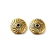Tibetan Style Alloy Beads, Cadmium Free & Lead Free, Flat Round, Antique Golden, 11x4mm, Hole: 1.2mm, about 854pcs/1000g