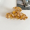 Cellulose Acetate Claw Hair Clips, Flower, Gold, 75x40mm