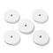 Wood European Beads, Flat Round, White, 20x3mm, Hole: 4mm