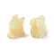 Natural Yellow Jade Carved Figurines, for Home Office Desktop Decoration, Rabbit, 11~13x23~24x17~19mm