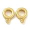 Rack Plating Brass Tube Bails, Long-Lasting Plated, Cadmium Free & Lead Free, Real 18K Gold Plated, 11.5x8x3mm, Hole: 1.4mm, Inner Diameter: 4.5mm