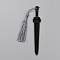 Wood Sword Bookmarks, with Tassel , Coffee, 140x22.5x2mm