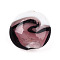 Handmade Lampwork Beads, Flat Round, Two Tone, Indian Red, 19.5~21x10~11mm, Hole: 1.4~2.2mm