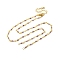 Brass Chain Necklace Making, with Natural Amethyst, Rack Plating, Long-Lasting Plated, Real 18K Gold Plated,, 18.82 inch(47.8cm)
