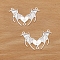 Zinc Alloy Bat Pendants, with Heart & Cross, Platinum, 41x25mm