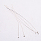 925 Sterling Silver Flat Head Pins, Silver, 49~50x0.5mm, Head: 1.5mm