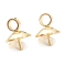 304 Stainless Steel Cup Pear Peg Bails Pin Pendants, For Half Drilled Beads, Real 18k Gold Plated, 7x6mm, Hole: 1.8mm, Pin: 0.8mm