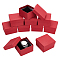 Square Cardboard Watch Storage Boxes, with Black Pillow, for Wristwatch Jewelry Gift Packaging, Indian Red, 9x8.5x5.5cm