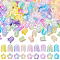 540Pcs 9 Colors Transparent Acrylic Beads Caps, Flower, Mixed Color, 11.5x10mm, Hole: 2.8mm, 60pcs/color