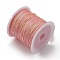 12-Ply Polyester Cords, Round, Light Salmon, 0.8mm, about 27.34 Yards(25m)/Roll