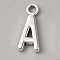 Tibetan Style Alloy Pendants, Alphabet, Letter.A, 16x7x2mm, Hole: 2mm