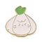 Vegetable Enamel Pins, Alloy Lapel Pin Backs for Backpack Clothes, Garlic, 30x29.5mm
