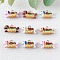 Alloy Enamel Pendants, Dog Charms, Golden, Mixed Color, 11x20x6.5mm, Hole: 1.6mm
