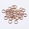 925 Sterling Silver Split Jump Rings, Double Loop Jump Rings, Round Rings, Rose Gold, 4x2mm, Inner Diameter: 2.5mm