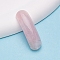 Natural Rose Quartz Curved Rectangle Links, Bridge Connector Charms, 35mm