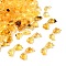 Transparent Acrylic Beads, Bowknot, Two Tone, Gold, 14x29.5x6mm, Hole: 1.6mm, about 446pcs/500g