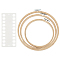 Embroidery Tool Kits, with Bamboo Embroidery Hoops & Plastic Cross Stitch Thread Plate, Mixed Color, 180~253x79~239x1.6~10mm, Inner Diameter: 158~223mm