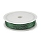 Baking Paint Iron Wire, Round, Green, 0.3mm, about 164.04 Feet(50m)/Roll