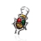 Beetle Rhinestone Enamel Pins, Insect Alloy Badge for Backpack Clothes, Platinum, Gold, 50x25mm