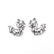 304 Stainless Steel Charms, Fox, Stainless Steel Color, 15x15x4mm, Hole: 1.5mm