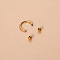 G23 Titanium Circular/Horseshoe Barbell Nose Rings, Golden, 10mm, Pin: 1.2mm