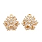 Brass Micro Pave Cubic Zirconia Pendants, Snowflake, Real 18K Gold Plated, 16x15.5x8mm, Hole: 1.6mm