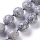 Chapelets de perles en jaspe avec images naturelles G-F620-02-25mm-1