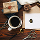 Часы craspire восковая печать штамп сургуч штампы ретро винтаж съемная латунная головка штампа с деревянной ручкой для свадебных приглашений хэллоуин рождество подарок на день благодарения упаковка AJEW-WH0192-036-5