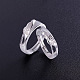 Shegrace ajustable 925 anillos de pareja de plata esterlina JR247A-3