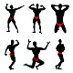 Наборы силиконовых форм для тренировки мужчин в форме соломы DIY-L067-I01-3