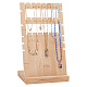 3-stöckiger Schmuckständer aus Holz mit schräger Rückseite ODIS-WH0025-115-1