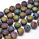 Round Electroplated Natural Druzy Geode Quartz Crystal Beads Strands G-A143B-20mm-03-1