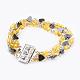 Perles de pierres naturelles Bracelets multicolores BJEW-JB03294-2