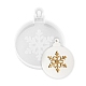 Рождественская тема diy плоская круглая с кулоном в виде снежинки силиконовые Молды DIY-F114-34-1