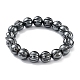 Non-Magnetic Synthetic Hematite Beaded Stretch Bracelets BJEW-H589-01B-1