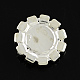 Accessoires de vêtement de cabochons demi-ronds  avec perles en plastique ABS RB-S020-02-2
