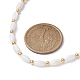 Halsketten mit ovalen Perlen aus natürlicher Muschel NJEW-JN04626-3