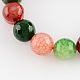 Dyed Natural Multi-Color Agate Beads Strands G-R177-10mm-04-1