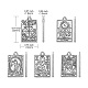 50 pz 5 stili pendenti in lega di stile tibetano TIBEP-CJ0002-03-2